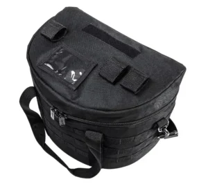 military helmet carrier with clear ID window