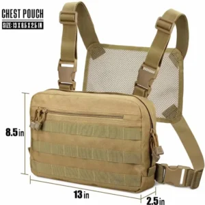 MOLLE chest pouch with adjustble straps