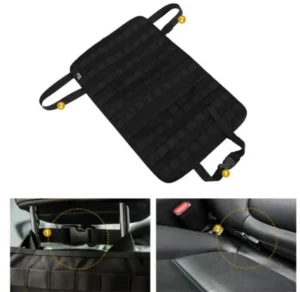 Organizador de assento de carro tático preto