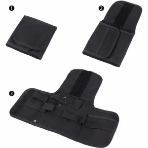 black pouch unfolding