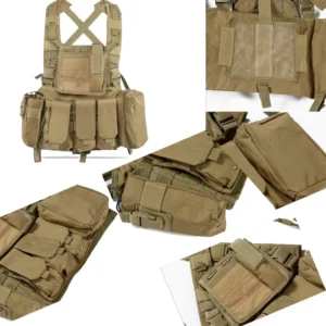 equipamento de peito ajustável para airsoft com várias bolsas