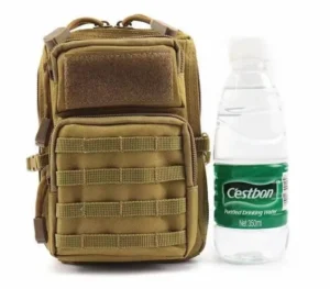 Tan mini tactical waist bag molle pouch