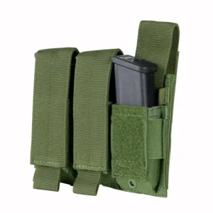pochette triple mag vert olive avec mag inséré