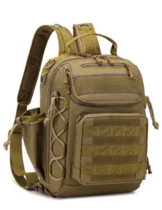 tan MOLLE tactical backpack