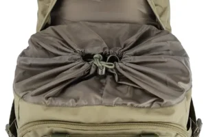 drawstring on a large tactical hiking backpack