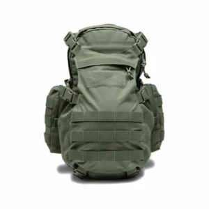 MOLLE tactical pack with helmet holder