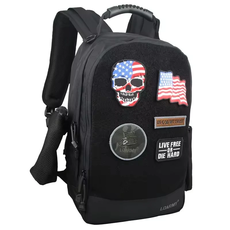 black tactical backpack