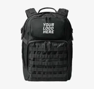 black custom tactical laptop backpack