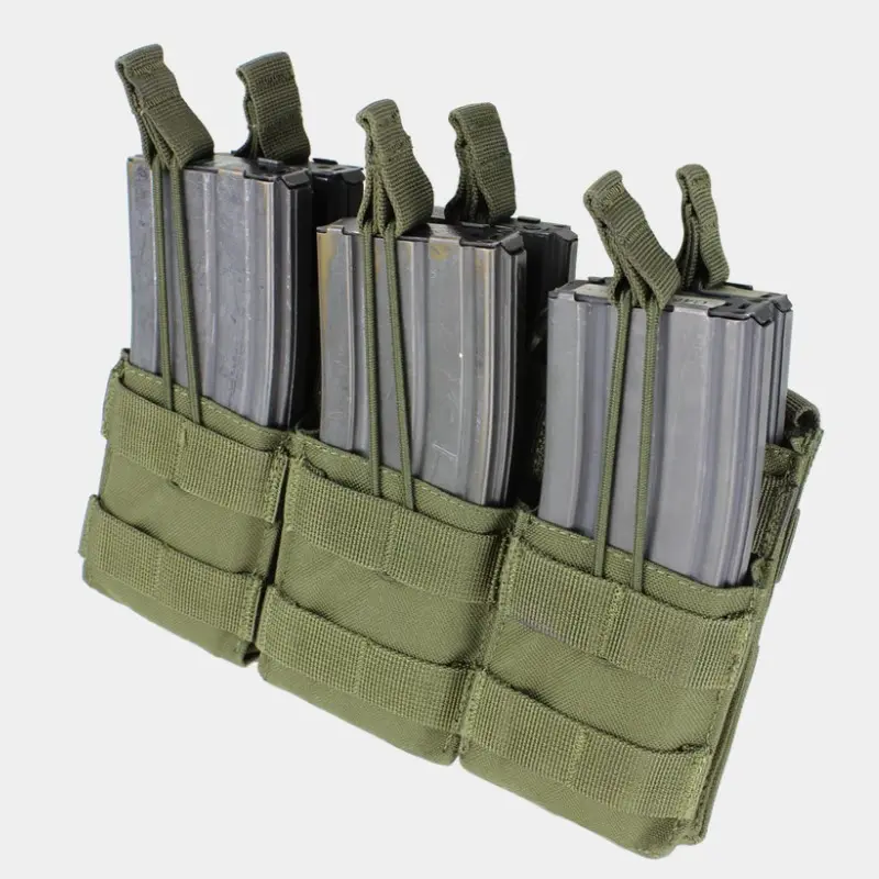 pochette à trois chargeurs à couvercle ouvert