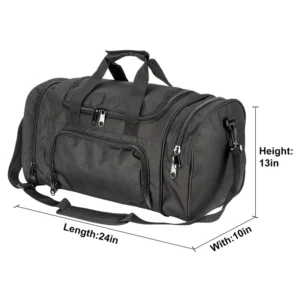 black outdoor duffle travel bag