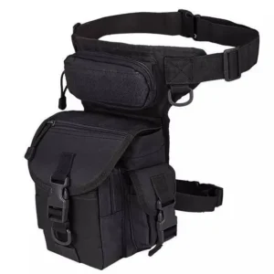 Black tactical thigh pack
