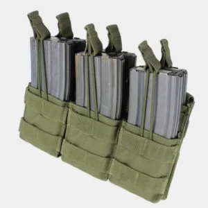 pochette à trois chargeurs à couvercle ouvert