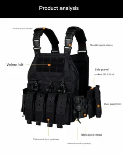 black plate carrier with pouches