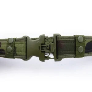 Olive camo tactical belt quick-release buckle
