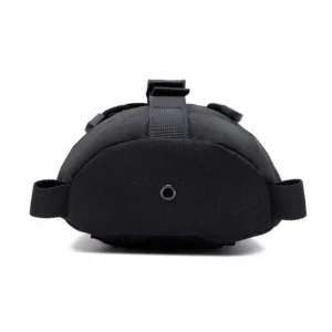 Black tactical medical pouch with drainage hole