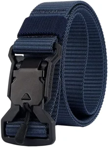 Black Adjustable Nylon Tactical Belt