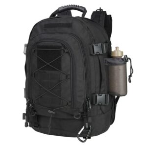 черный расширяемый тактический рюкзак molle