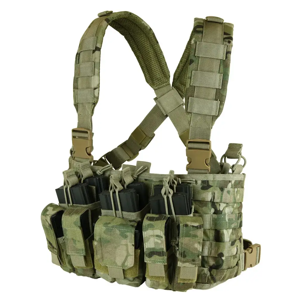 tactical Camo chest rigs with mag pouches and adjustable straps