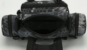 Black patterned camo waist pack