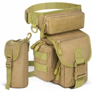 tan tactical waist thigh bag