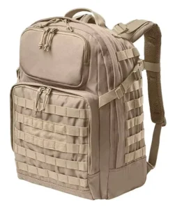 interior of Khaki tactical laptop backpack