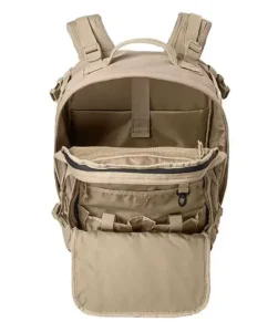 interior of Khaki tactical laptop backpack