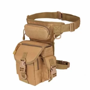 Tan Multi-Pocket Tactical Thigh Bag
