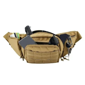 tan tactical waist running bag
