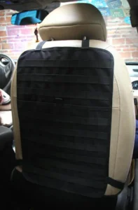 Painel MOLLE preto para as costas do banco do automóvel