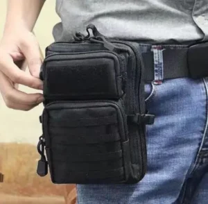 black tactical waist pouch