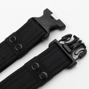 Black canvas tactical belt (buckle and metal studs)