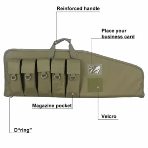olive green tactical soft rifle transport case