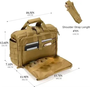 Tan tactical briefcase