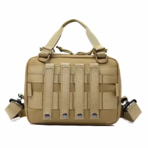bolsa tática de administração em bronze (correias MOLLE)
