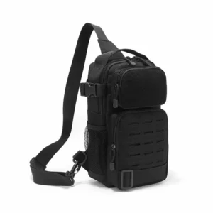 black MOLLE tactical sling bag