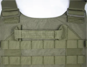 correas traseras MOLLE y asa de arrastre