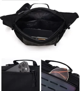 black tactical waist bag
