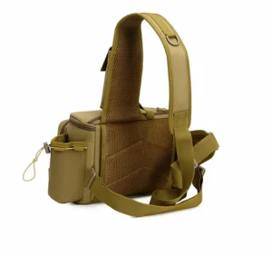 tan tactical sling bag for fishing