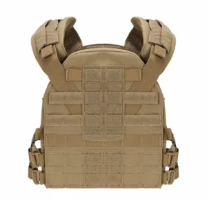 tan modular plate carrier (back view)