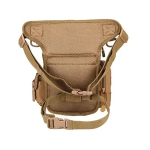 Tan military leg bag