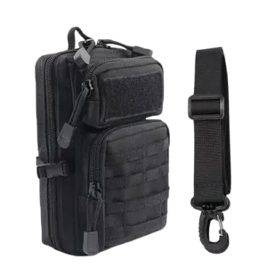 Black Convertible Waist Shoulder Tactical Pouch