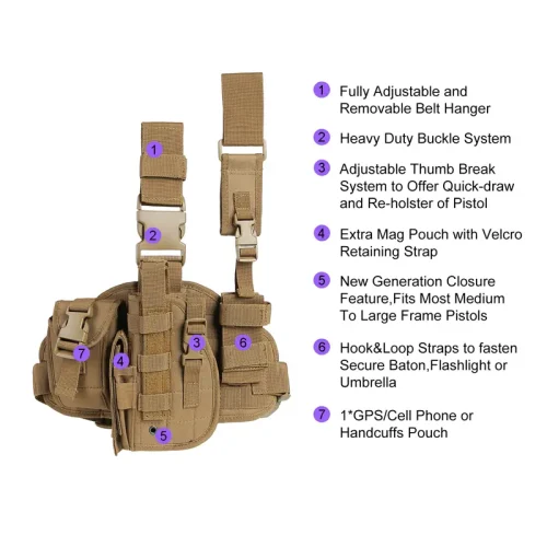Adjustable Drop Leg Pistol Pouch