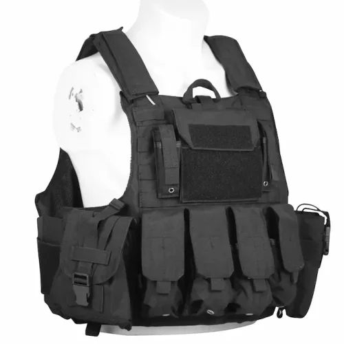Black Adjustable MOLLE Plate Carrier