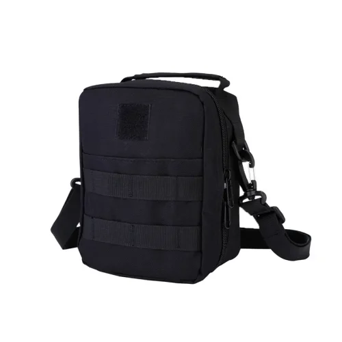 Black MOLLE Utility Pouch with Shoulder Strap