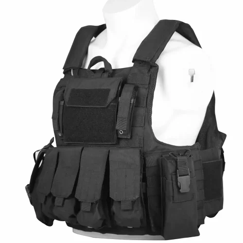 Black Multi-Pouch Tactical Plate Carrier