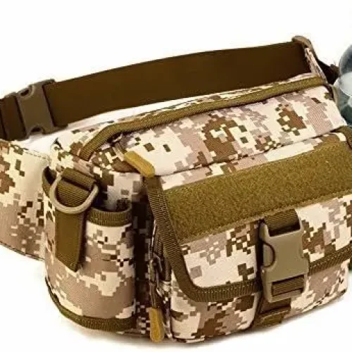 Camo Tactical Waist Bag with Hydration Pocket