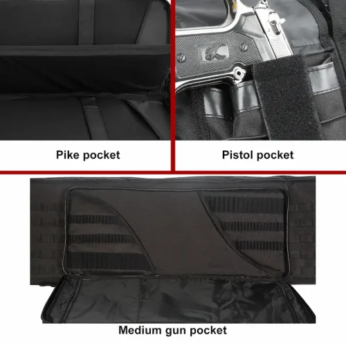 MOLLE Padded Long Gun Bag with Multiple Compartments