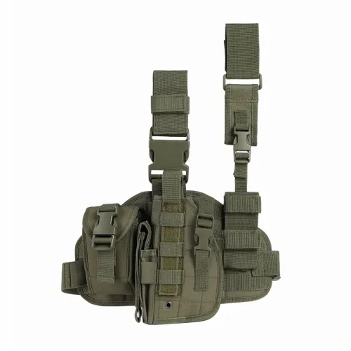 Olive green tactical drop leg holster