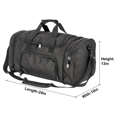 black outdoor duffle travel bag