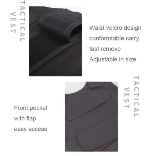 black tactical security vest